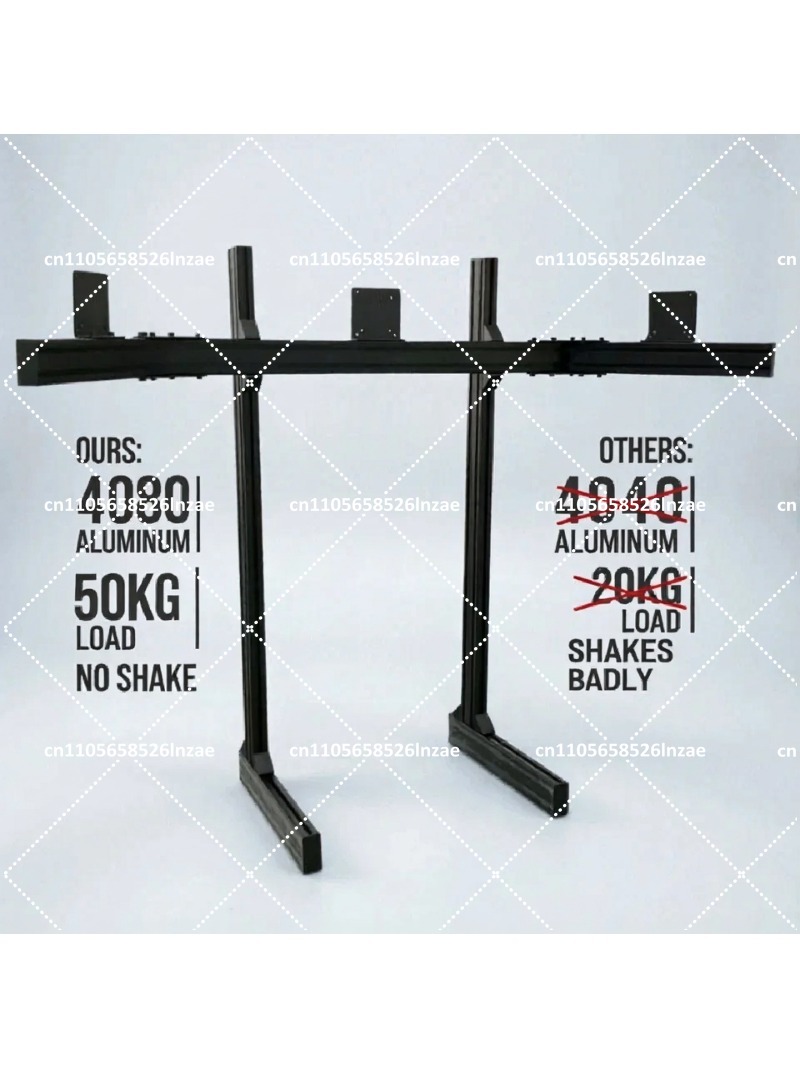 Triple Monitor Stand Sim Racing - Ağır Hizmet Tipi Üçlü Monitör Standı,