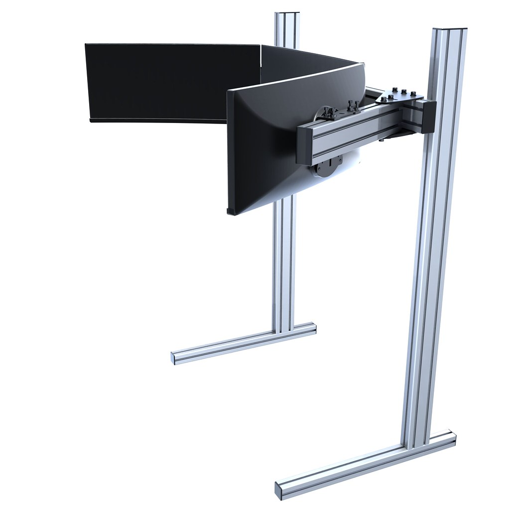 Triple Monitor Stand Sim Racing - 4040 T Kanallı Alüminyum Ekstrüde Profil,